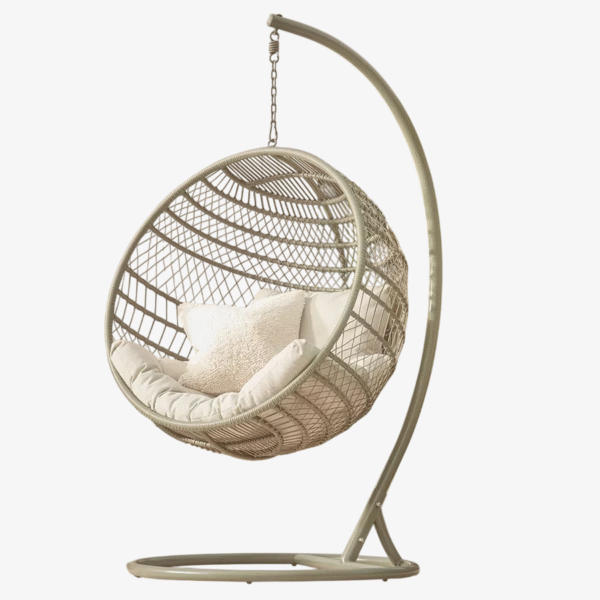 Tilos Geometric Hanging Chair – Olive