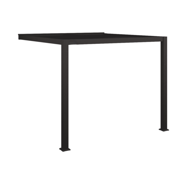 Como 3m x 3m Aluminium Outdoor Garden Pergola Lean To Wall – Grey